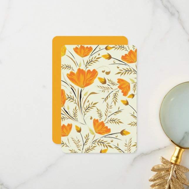 Yellow rose thank you card (Front/Back In Situ)