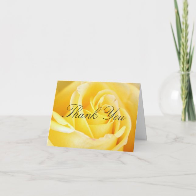 Yellow Rose Thank You Cards (Front)