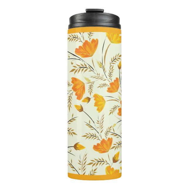 Yellow rose thermal tumbler (Front)