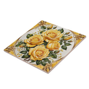 Yellow Rose Trendy Beautiful Collection Tile