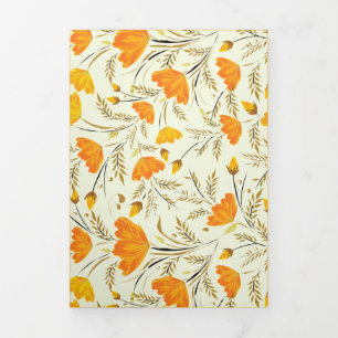 Yellow rose Tri-Fold invitation
