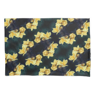 Yellow Rose Trio Abstract Pattern Pillowcase