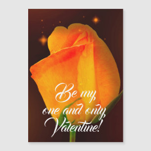 Yellow Rose Valentine's Day Magnetic Card