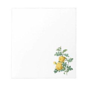 Yellow Rose vintage botanical illustration Notepad