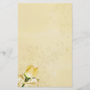 Yellow Rose Vintage Stationery