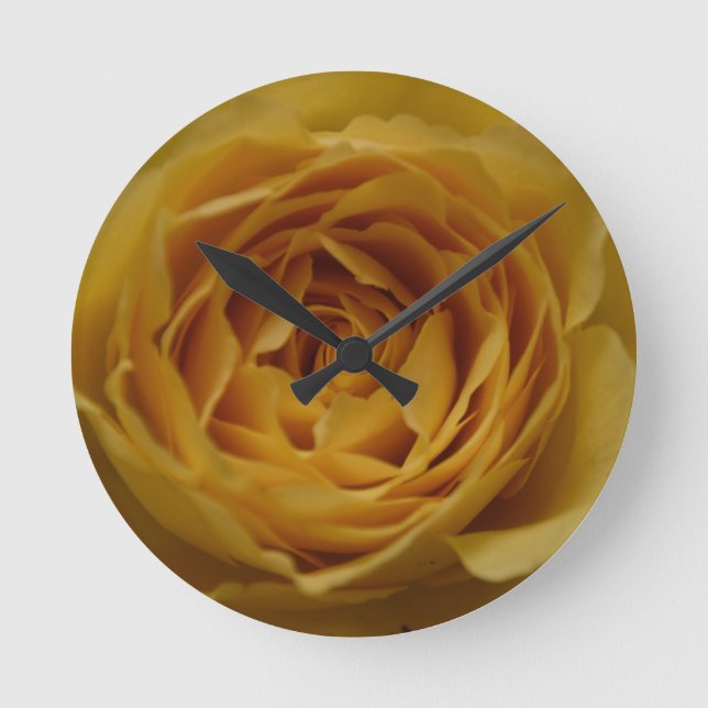 Yellow Rose Wall Clock (Front)