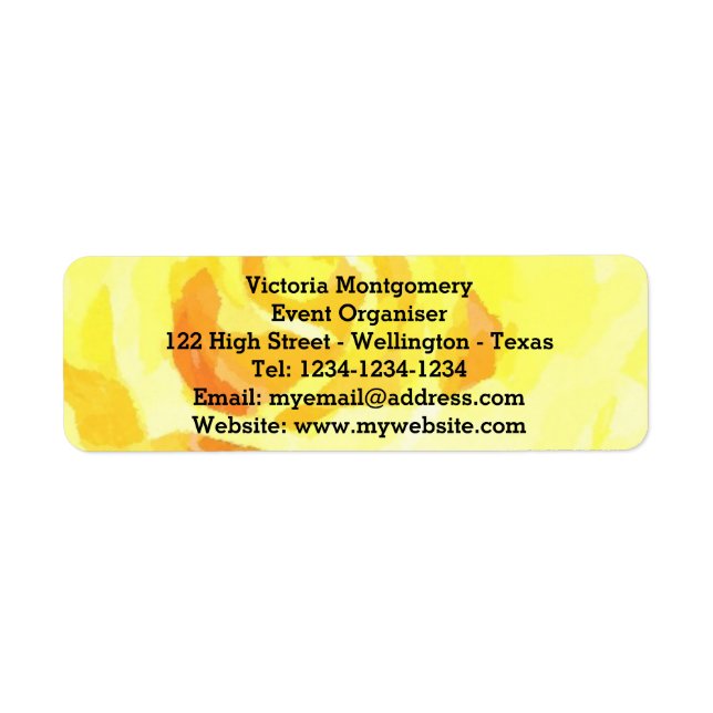 Yellow Rose Watercolor Labels (Front)