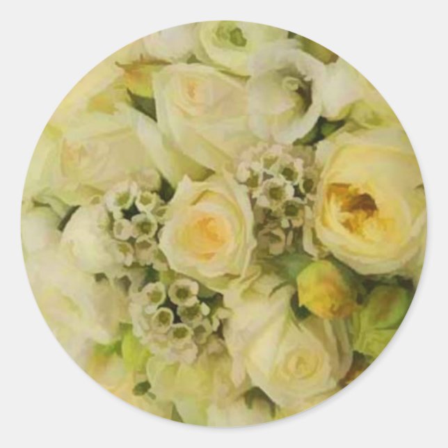 YELLOW ROSE WEDDING ENVELOPE SEALS (Front)