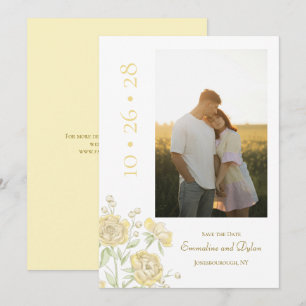 Yellow Rose Wedding Invitation