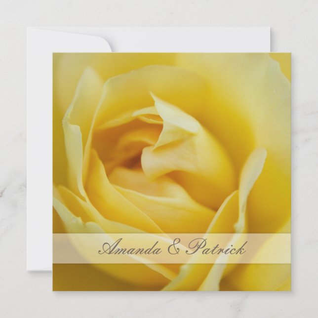 Yellow Rose • Wedding Invitation (Front)