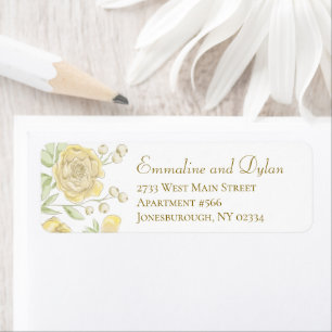 Yellow Rose Wedding Return ADdress