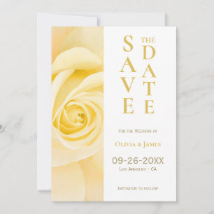 Yellow Rose Wedding Save The Date