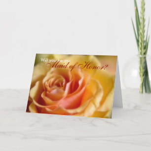 Yellow Rose • Will You Be My Maid of Honour Card