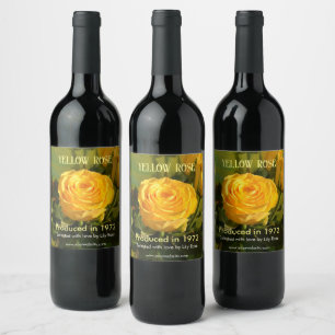 Yellow Rose Wine Label