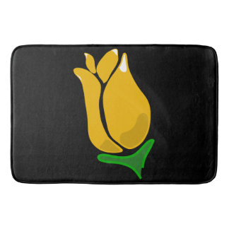 Yellow Rosebud Bath Mat