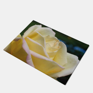 Yellow Rosebud Flower  Doormat