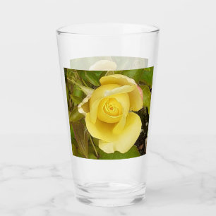 Yellow Rosebud Glass