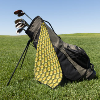 Yellow Rosebud Golf Towel