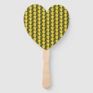 Yellow Rosebud Hand Fan