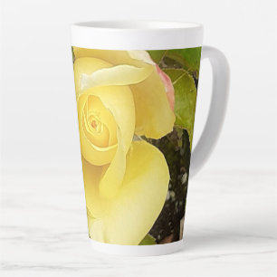 Yellow Rosebud Latte Mug
