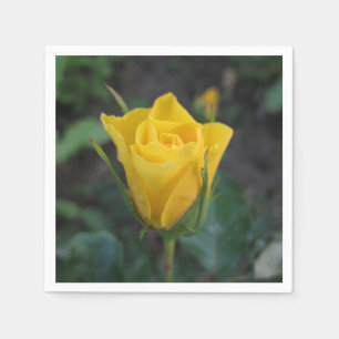 Yellow Rosebud Napkin