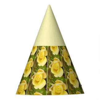 Yellow Rosebud Party Hat