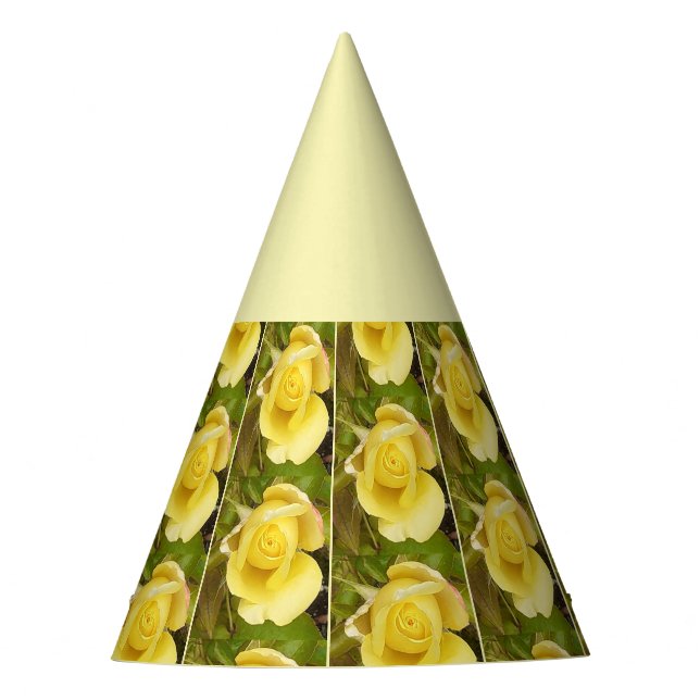 Yellow Rosebud  Party Hat (Front)