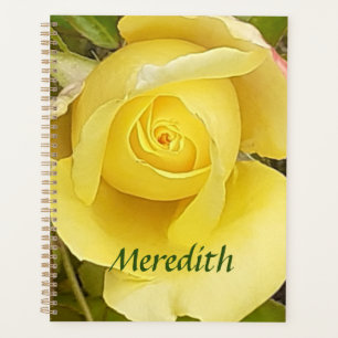 Yellow Rosebud Planner