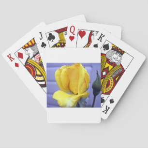 Yellow Rosebud Playing Cards