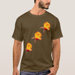Yellow Rosebuds Flower Nature T-Shirt