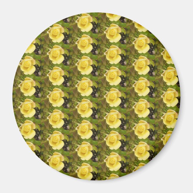 Yellow Rosebuds Magnet (Front)