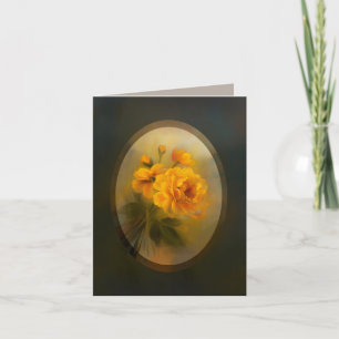 Yellow Roses 4 x 5.6 Thank You Card
