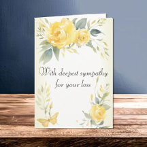 Yellow Roses and Butterfly Deepest Sympathy