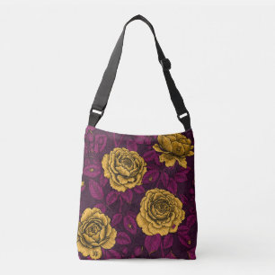 Yellow roses crossbody bag