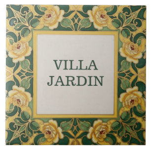 Yellow Roses Custom House Name Plate Sign Plaque Tile