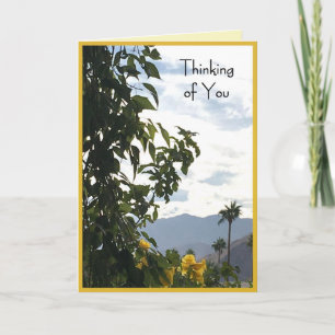 Yellow Roses Desert Scene-Thinking of You-Plain Card