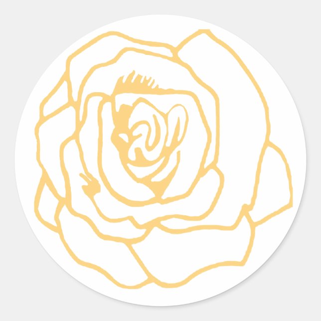 Yellow Roses Design Classic Round Sticker (Front)