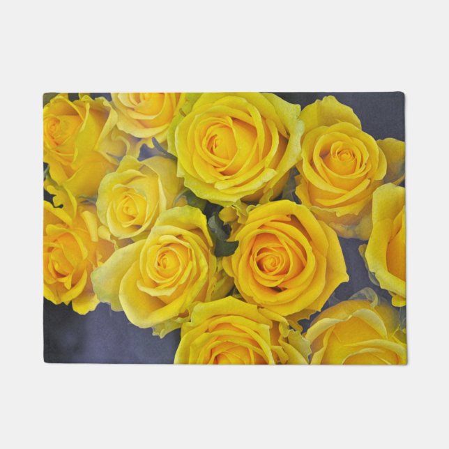 Yellow roses doormat (Front)