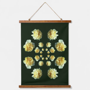 Yellow Roses Flower Art Abstract Hanging Tapestry