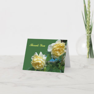 Yellow Roses Flower Photography Thank You Card