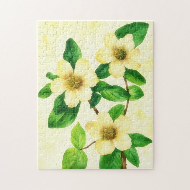 Yellow Roses Flower Vintage Style Art Puzzle (Vertical)