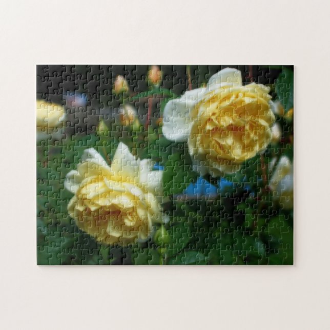 Yellow Roses In Bloom Orton Effect  Jigsaw Puzzle (Horizontal)