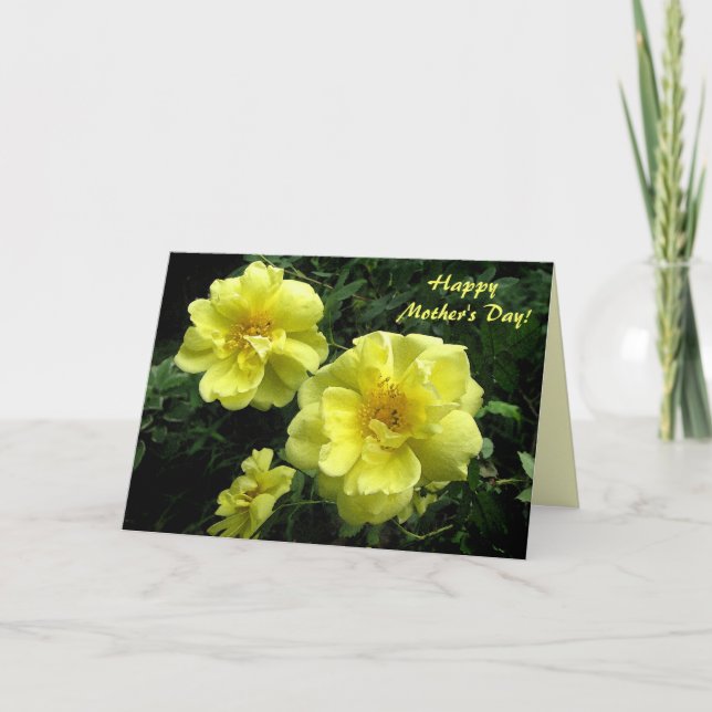 Yellow Roses Mother's Day Card (Front)