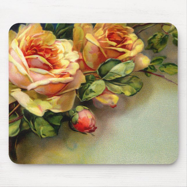 Yellow Roses Mouse Mat (Front)