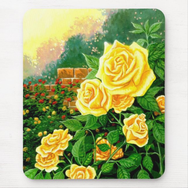 Yellow Roses Mousepad (Front)