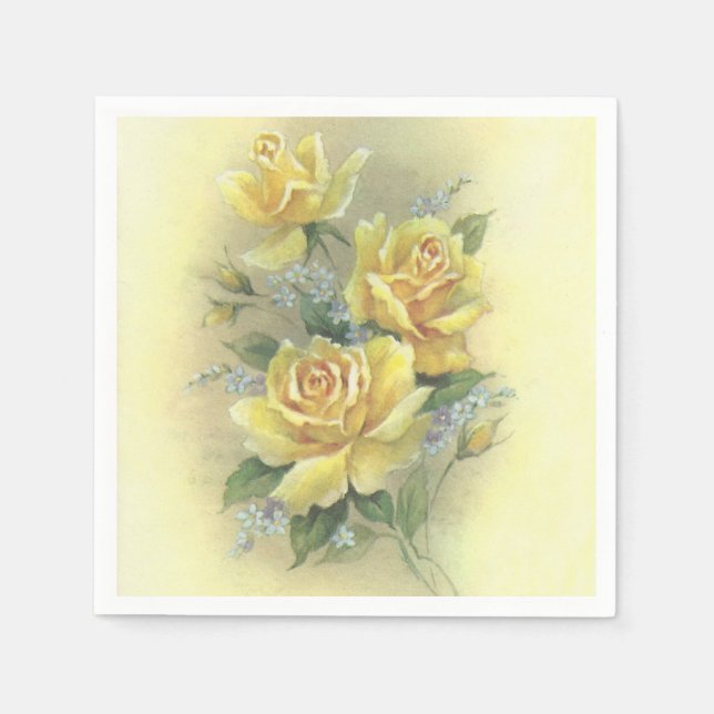 Yellow Roses Napkin (Front)