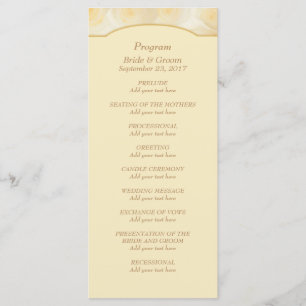 Yellow Roses Personalised Wedding Program Programme