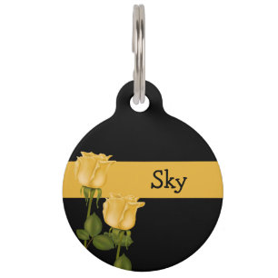 Yellow Roses Pet Tag
