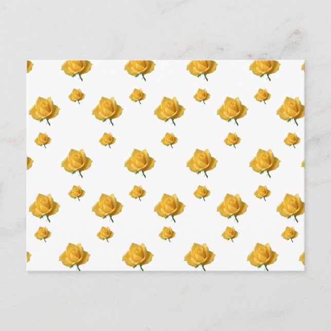 Yellow Roses Postcard (Front)