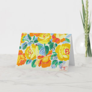 Yellow Roses Raoul Dufy Card